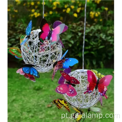 Luzes de cordas de borboleta movidas a solares encantadoras